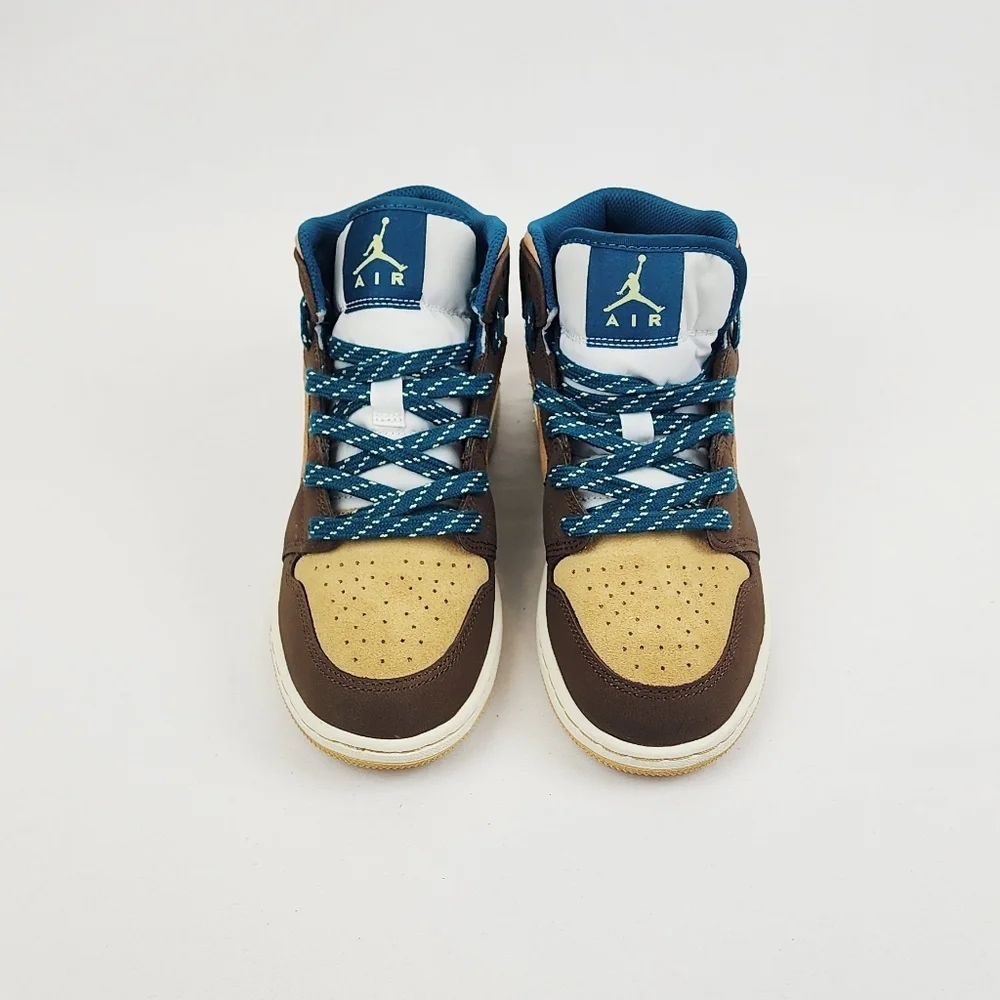Air Jordan Mid SE Kids Sneakers Brown and Tan